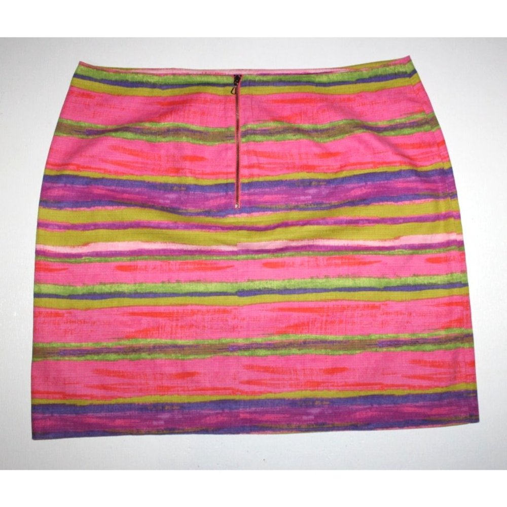 ANN TAYLOR Women's Cotton Striped Skirt Size 14 - Picture 2 of 3